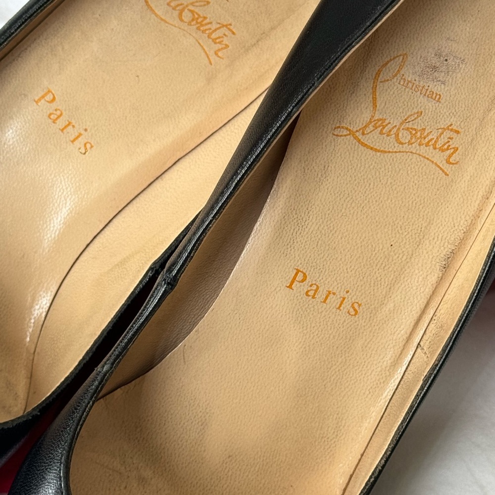 Christian Louboutin Black Classic Red Sole Pumps Size 38 US 8 with dust bag - Picture 12 of 12